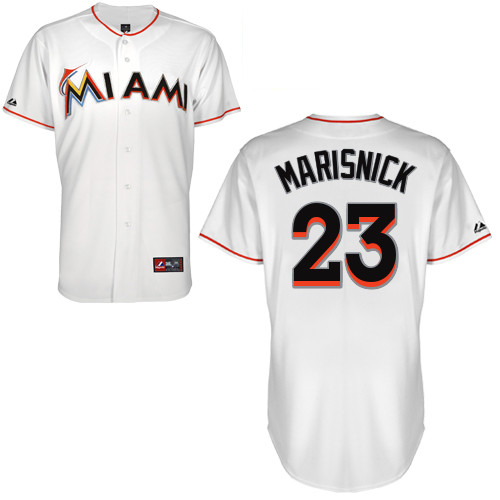 Jake Marisnick #23 Youth Baseball Jersey-Miami Marlins Authentic Home White Cool Base MLB Jersey